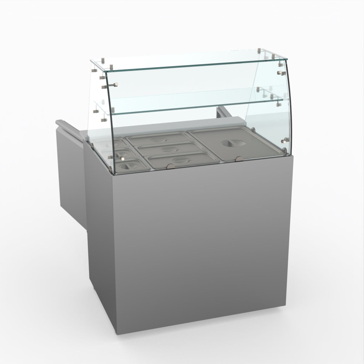 Thermaster Fed-X Two Door Salad Prep Fridge With Square Glass Top XS900GC
