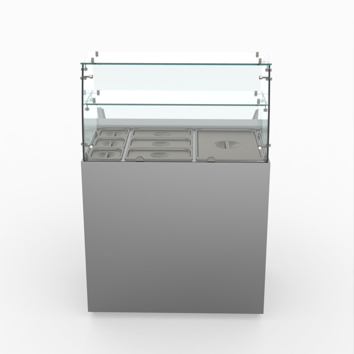 Thermaster Fed-X Two Door Salad Prep Fridge With Square Glass Top XS900GC