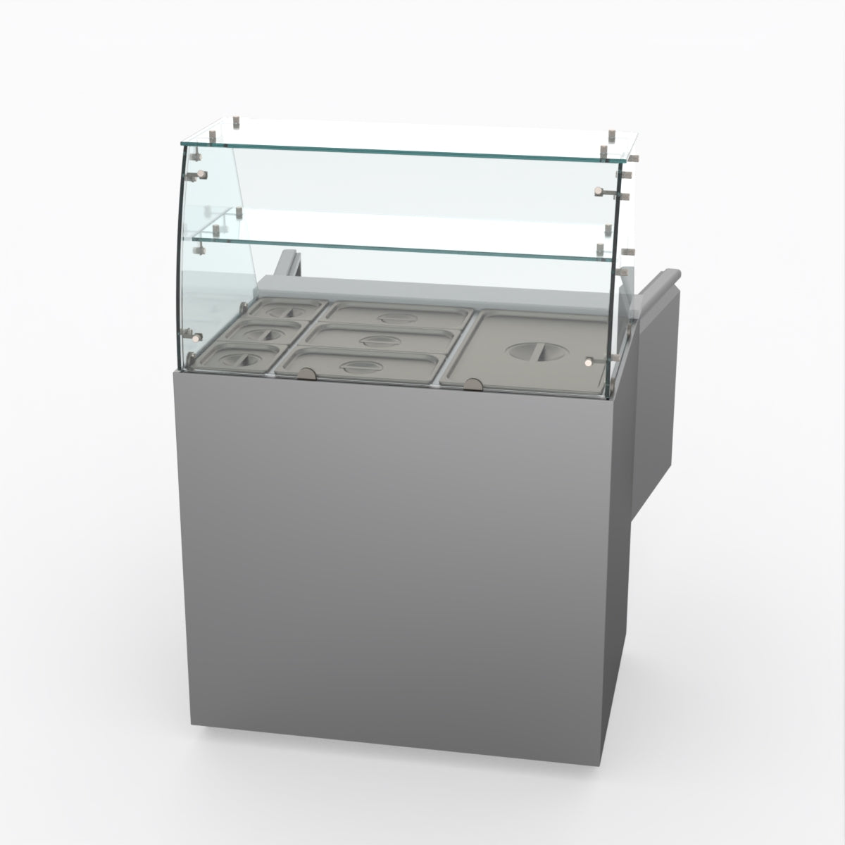 Thermaster Fed-X Two Door Salad Prep Fridge With Square Glass Top XS900GC