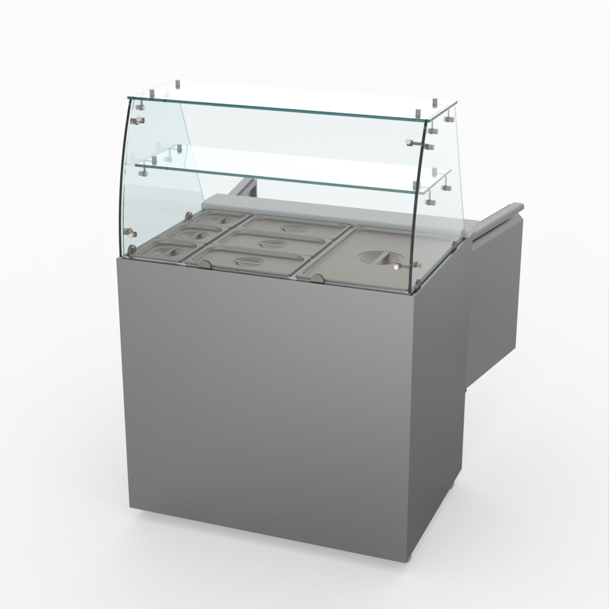 Thermaster Fed-X Two Door Salad Prep Fridge With Square Glass Top XS900GC