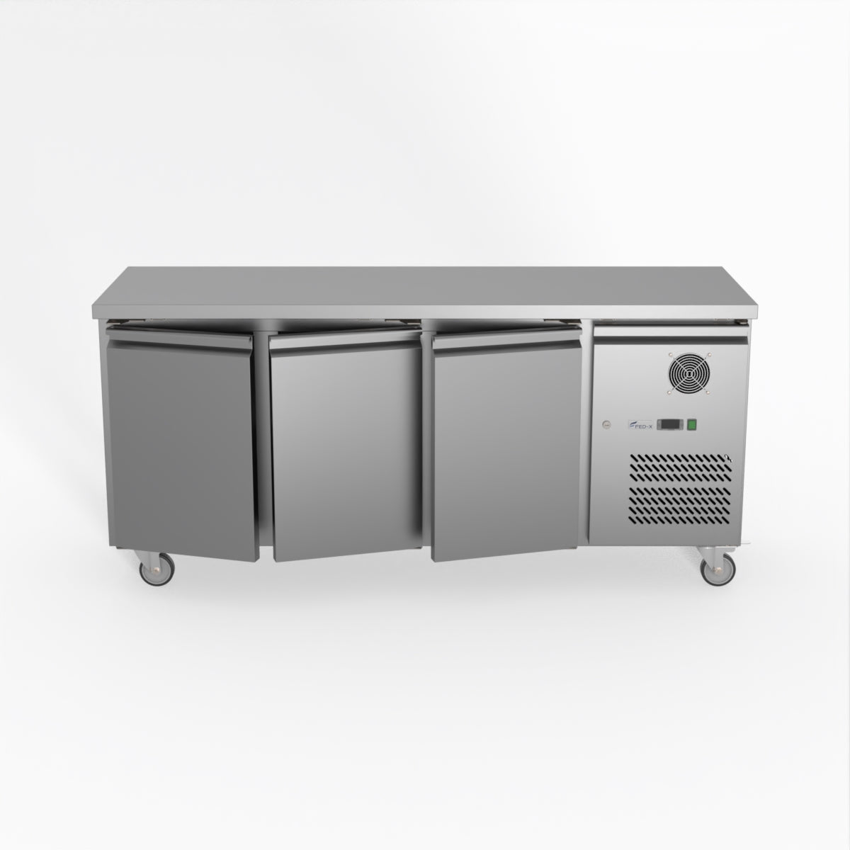 Thermaster Fed-X S/S Three Door Bench Freezer XUB6F18S3V