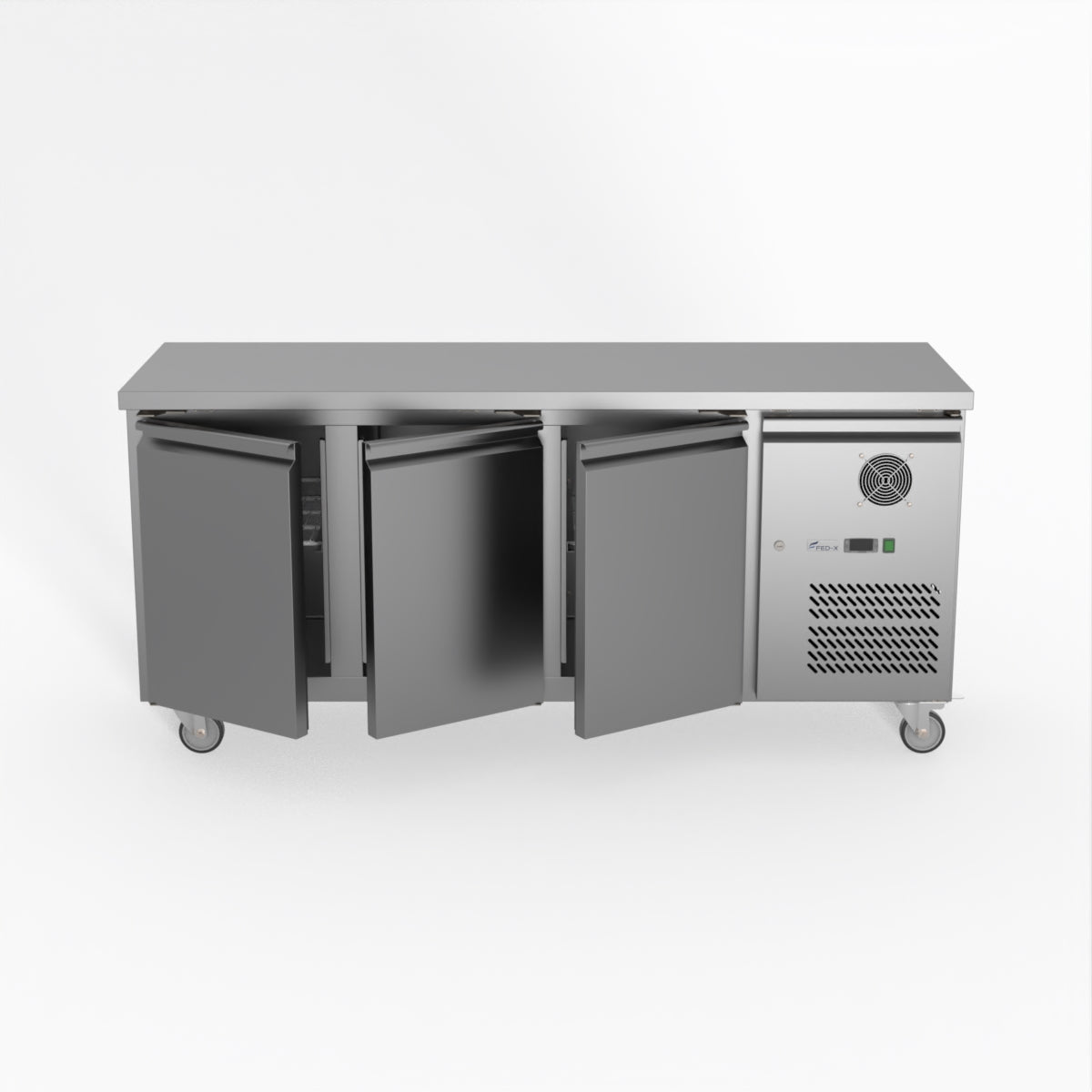 Thermaster Fed-X S/S Three Door Bench Freezer XUB6F18S3V