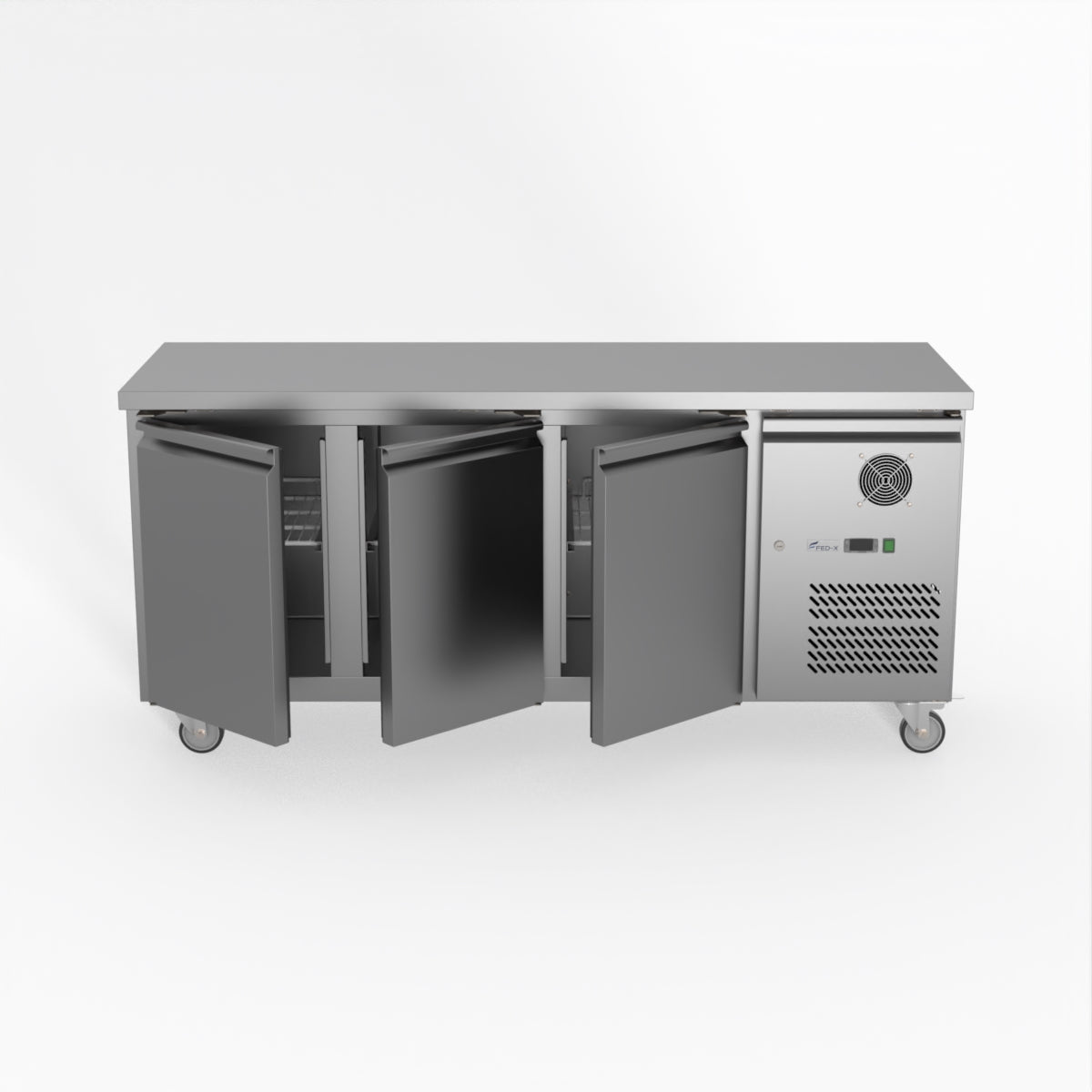 Thermaster Fed-X S/S Three Door Bench Freezer XUB6F18S3V