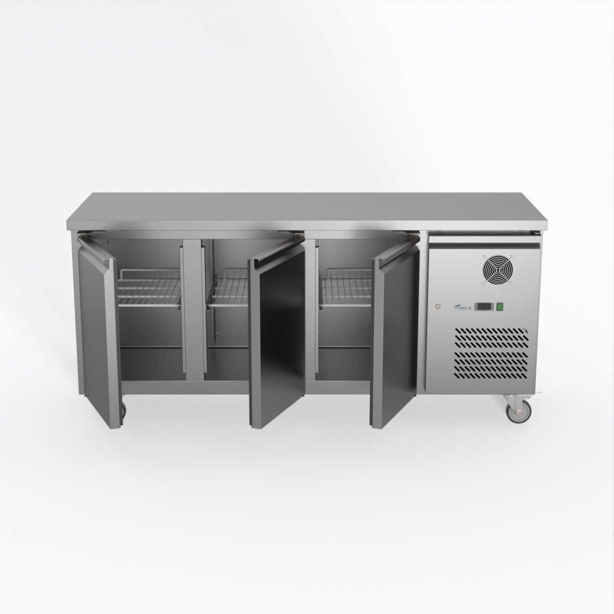 Thermaster Fed-X S/S Three Door Bench Freezer XUB6F18S3V