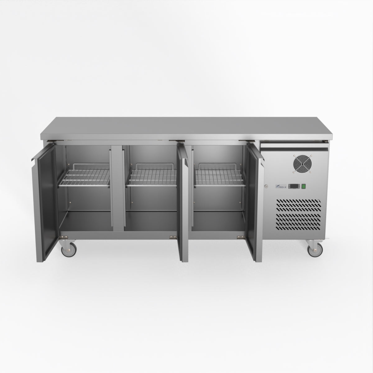 Thermaster Fed-X S/S Three Door Bench Freezer XUB6F18S3V