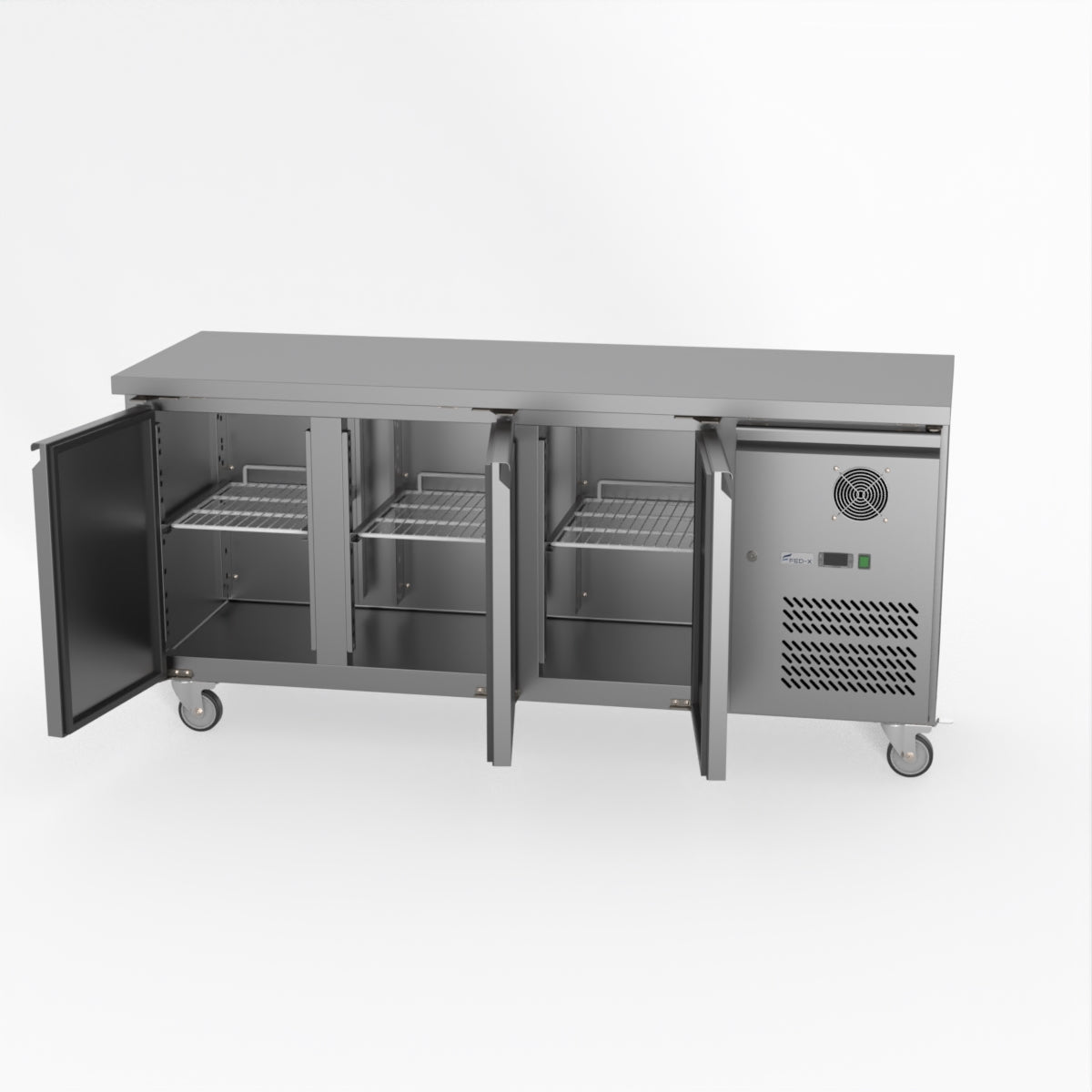 Thermaster Fed-X S/S Three Door Bench Freezer XUB6F18S3V