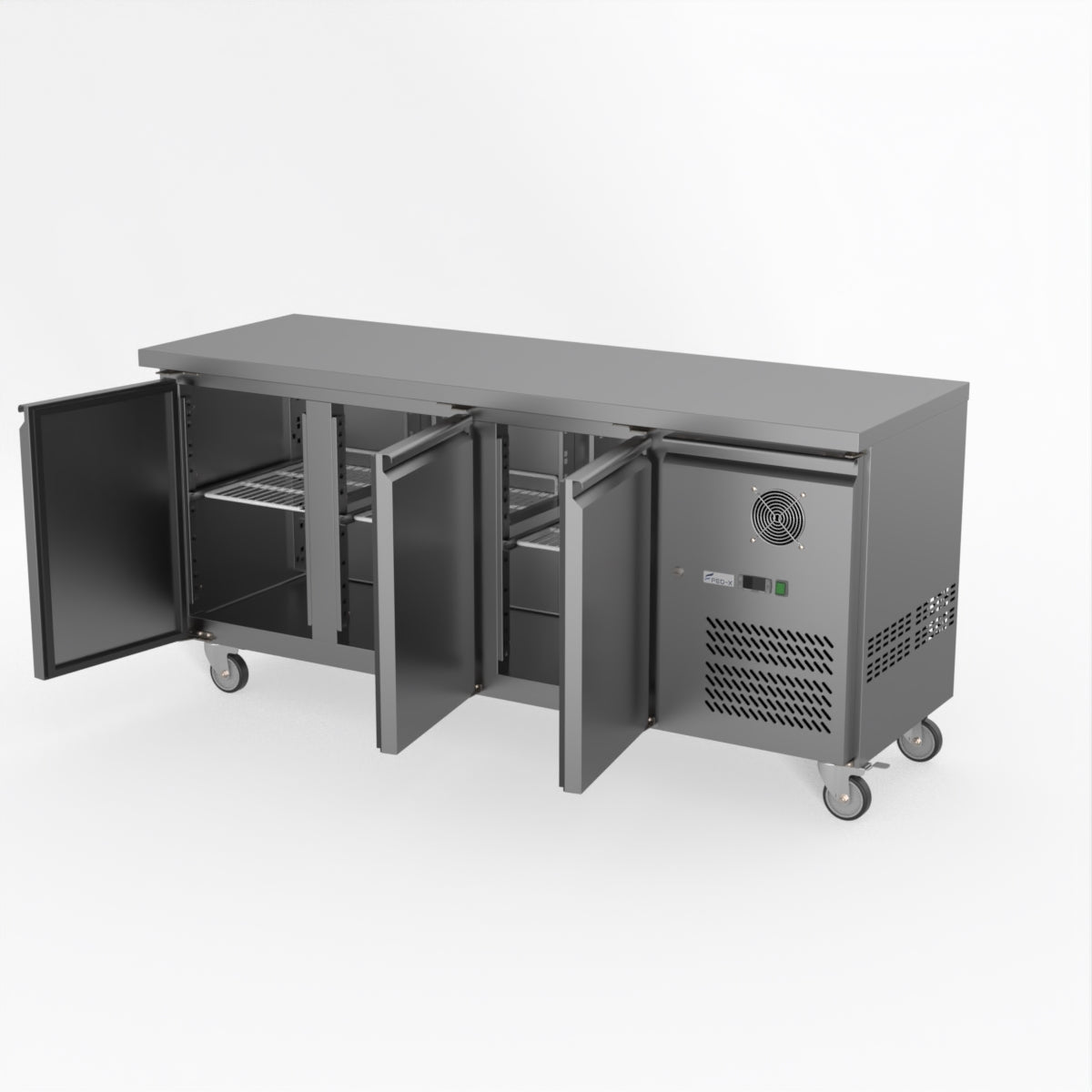 Thermaster Fed-X S/S Three Door Bench Freezer XUB6F18S3V