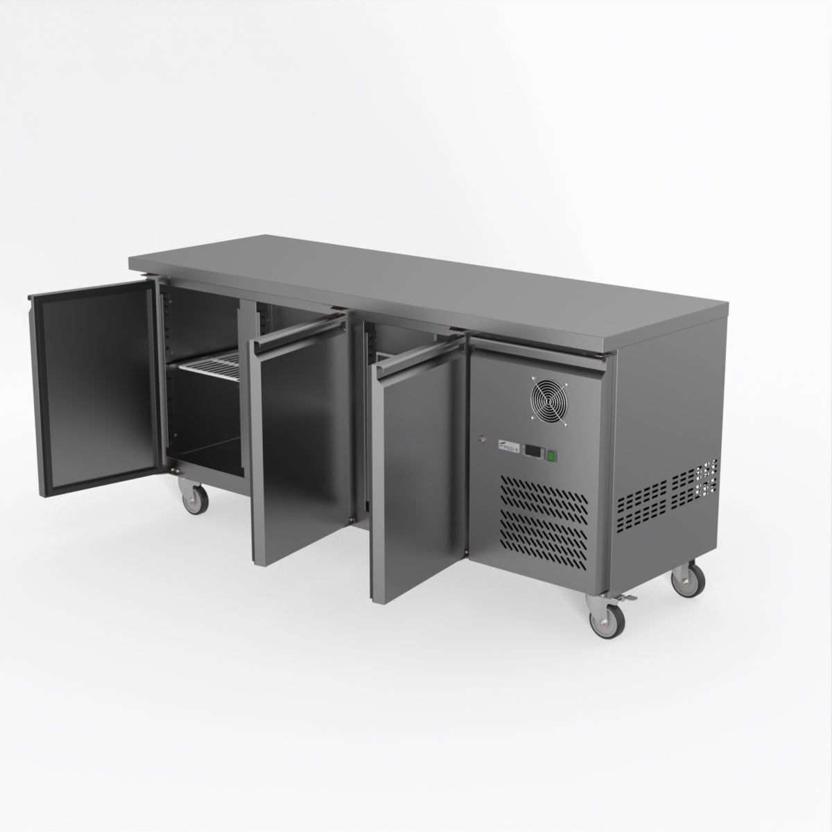 Thermaster Fed-X S/S Three Door Bench Freezer XUB6F18S3V