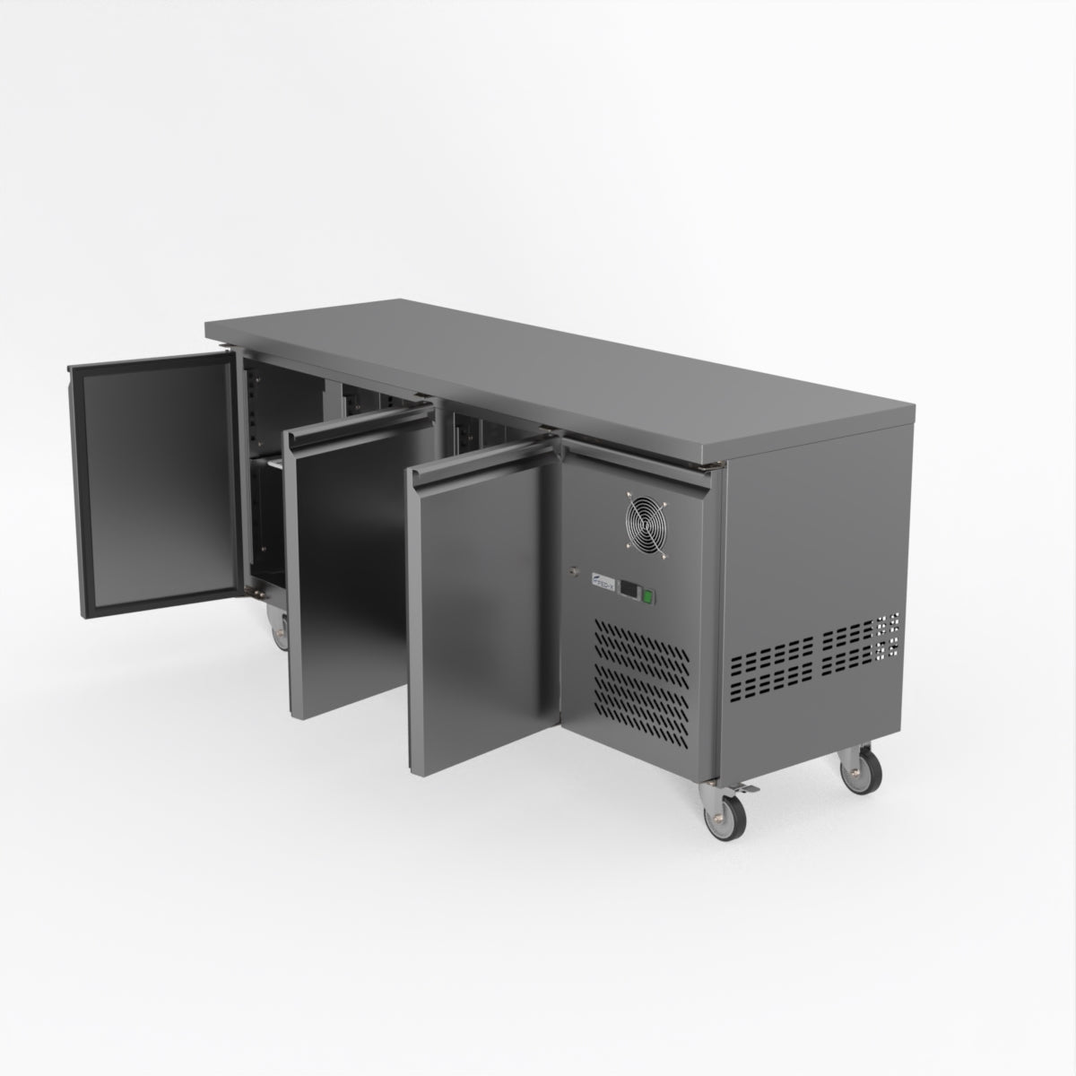 Thermaster Fed-X S/S Three Door Bench Freezer XUB6F18S3V