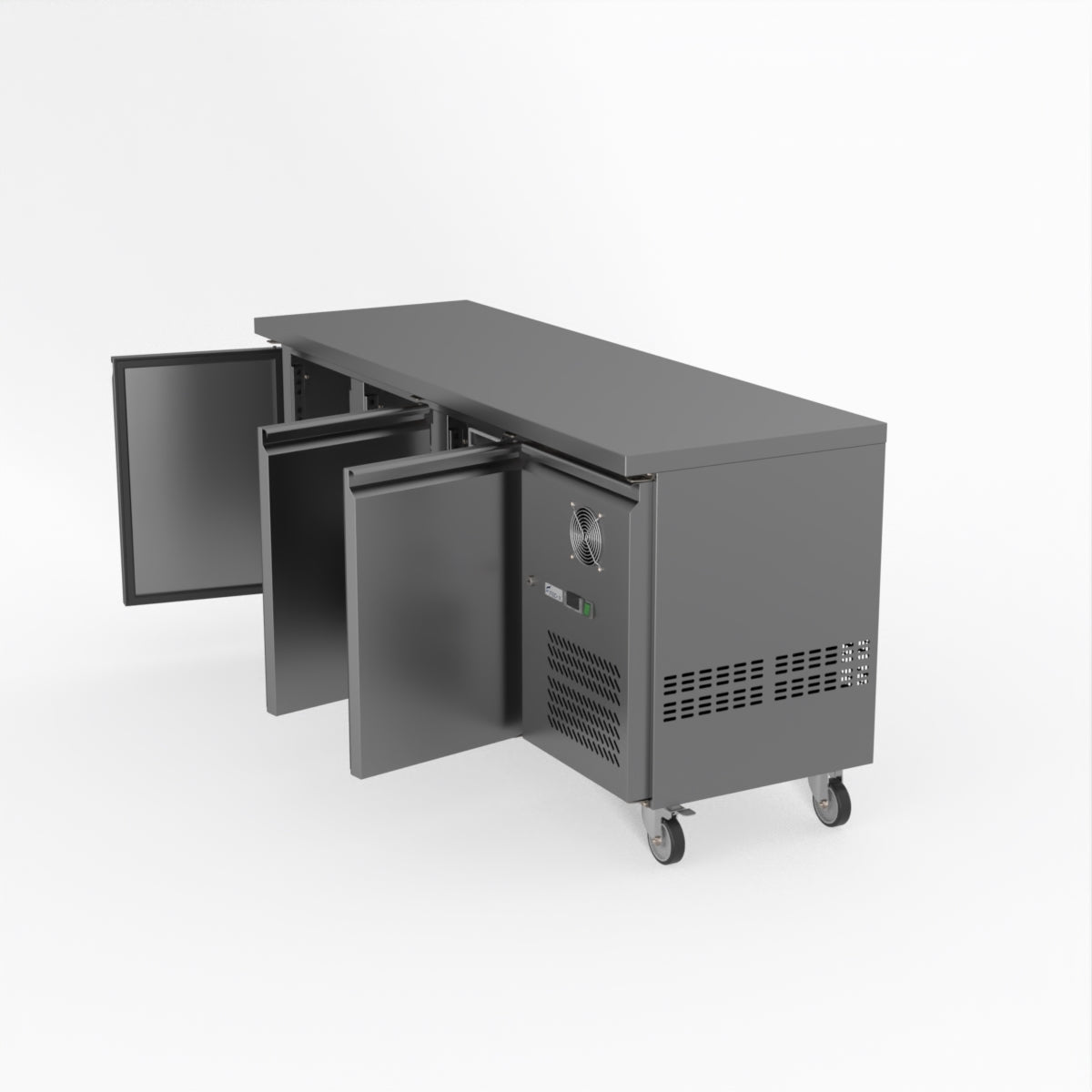 Thermaster Fed-X S/S Three Door Bench Freezer XUB6F18S3V