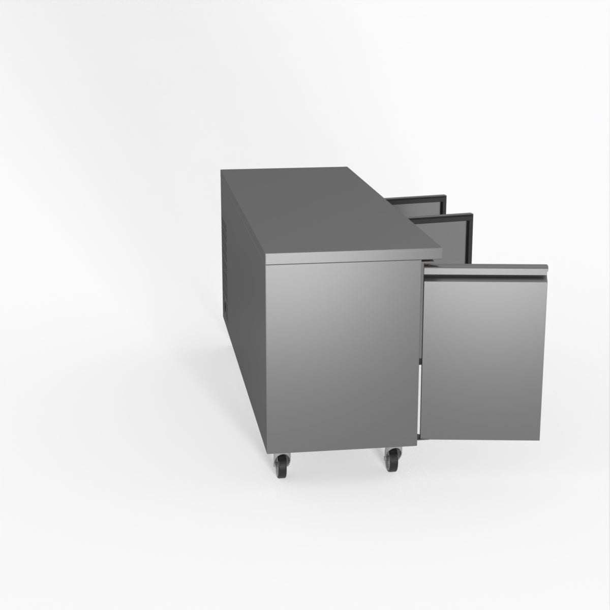 Thermaster Fed-X S/S Three Door Bench Freezer XUB6F18S3V