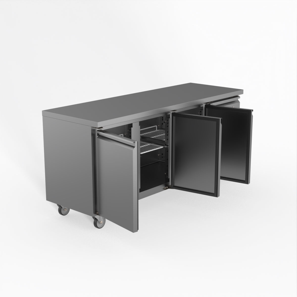 Thermaster Fed-X S/S Three Door Bench Freezer XUB6F18S3V