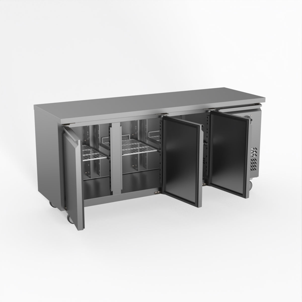 Thermaster Fed-X S/S Three Door Bench Freezer XUB6F18S3V