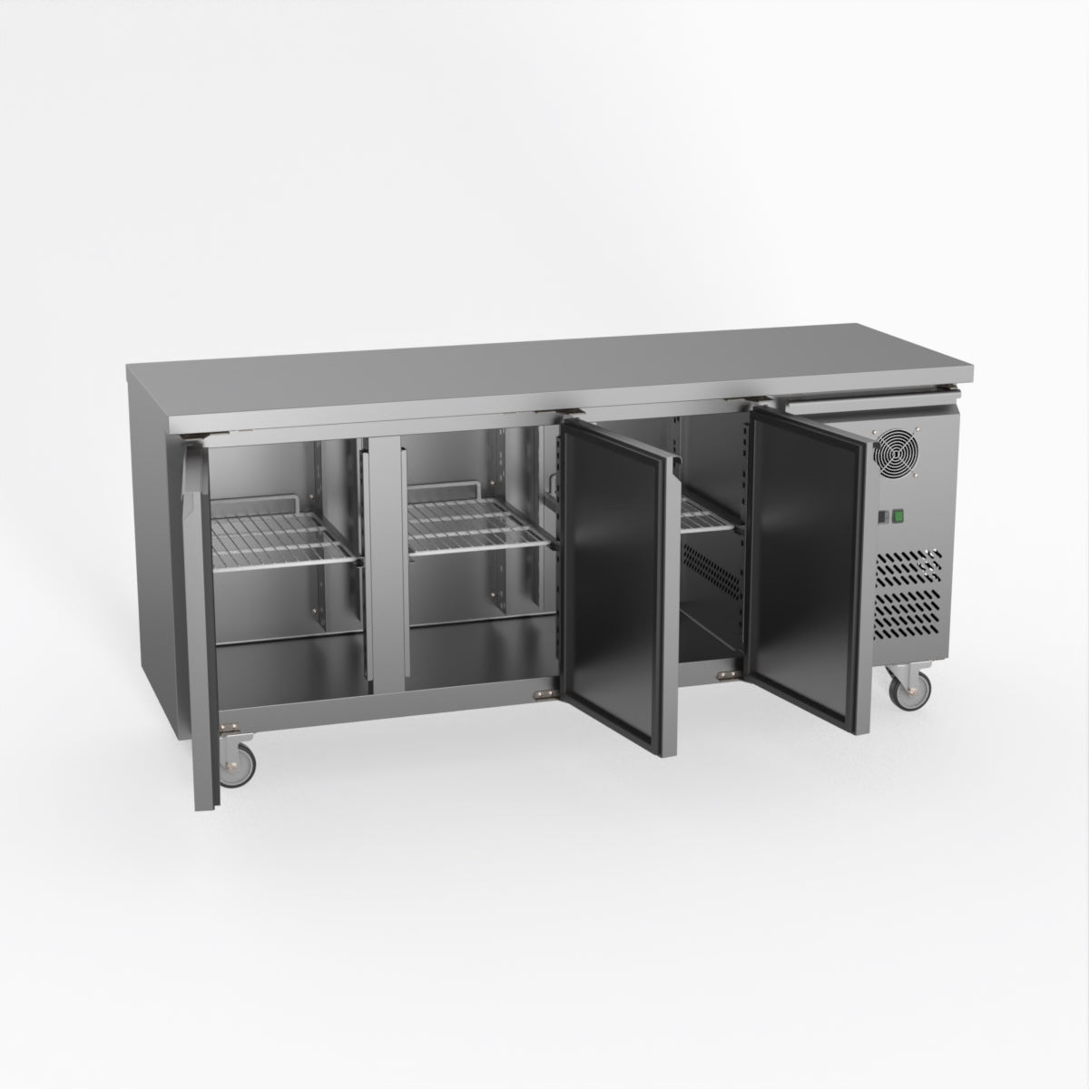 Thermaster Fed-X S/S Three Door Bench Freezer XUB6F18S3V