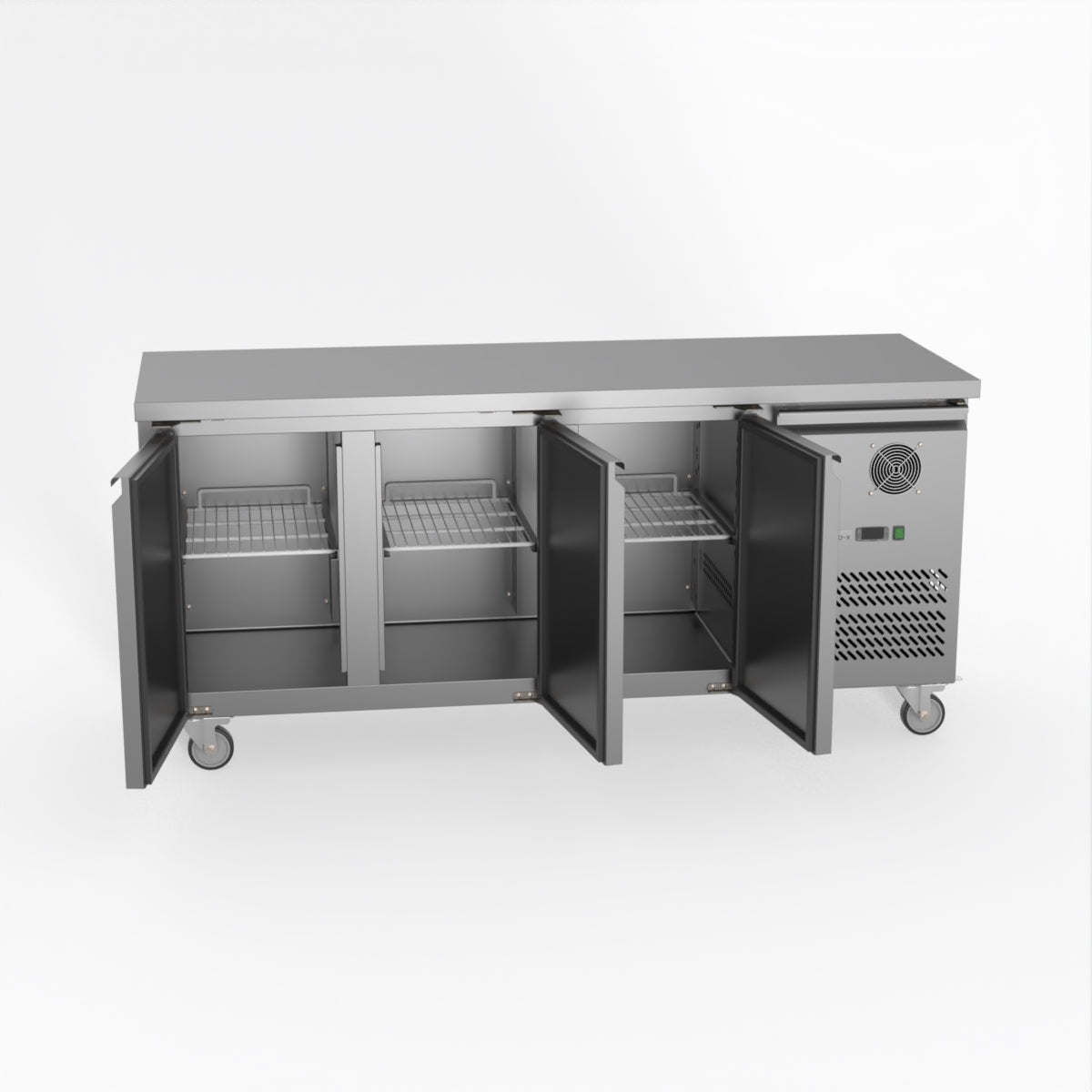 Thermaster Fed-X S/S Three Door Bench Freezer XUB6F18S3V