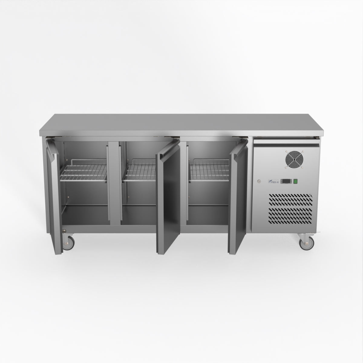 Thermaster Fed-X S/S Three Door Bench Freezer XUB6F18S3V