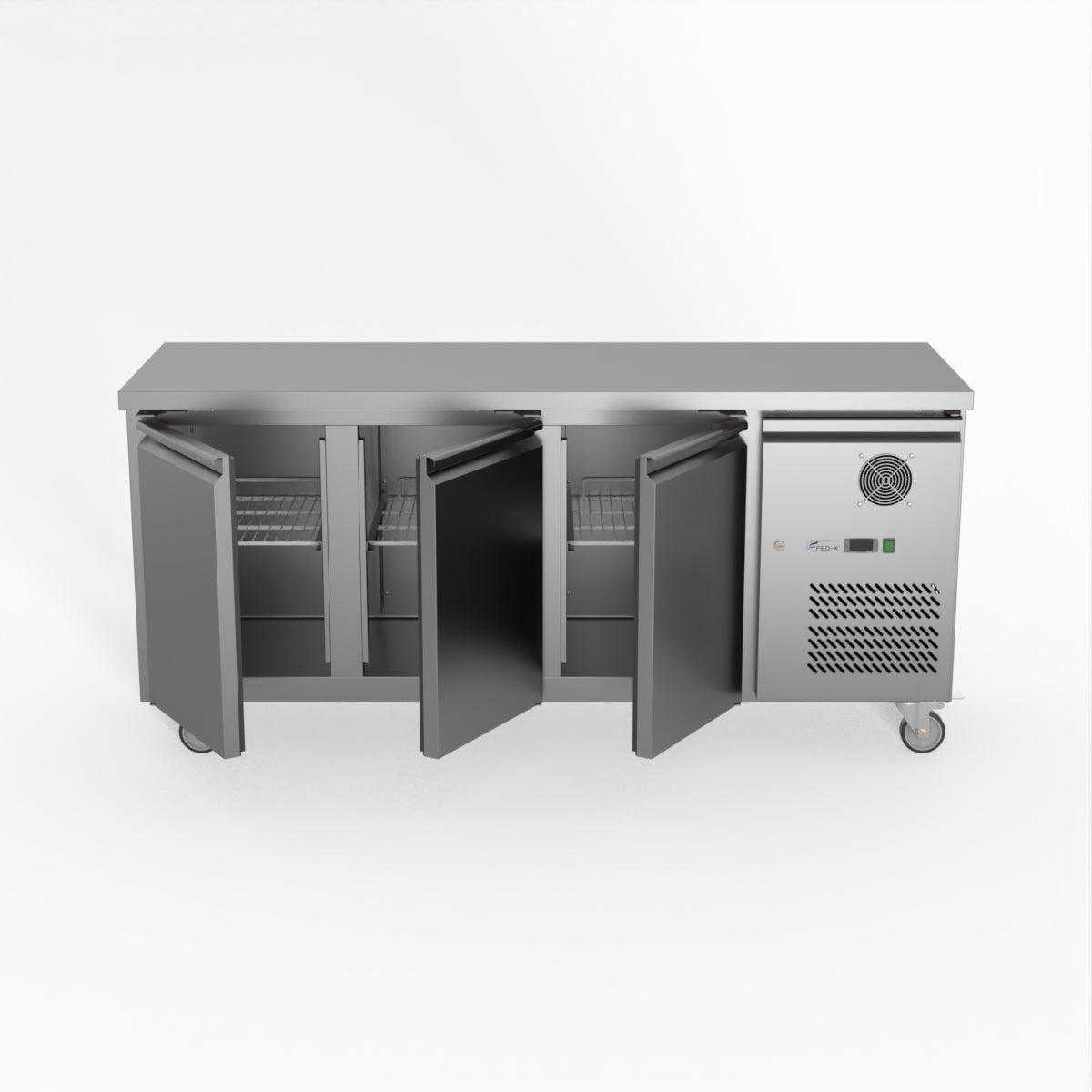 Thermaster Fed-X S/S Three Door Bench Freezer XUB6F18S3V