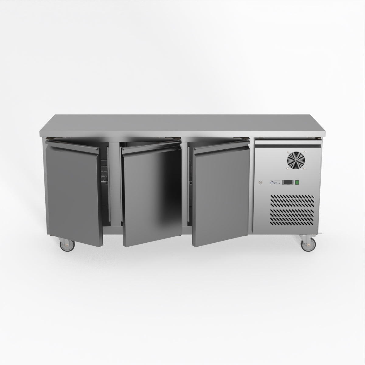 Thermaster Fed-X S/S Three Door Bench Freezer XUB6F18S3V