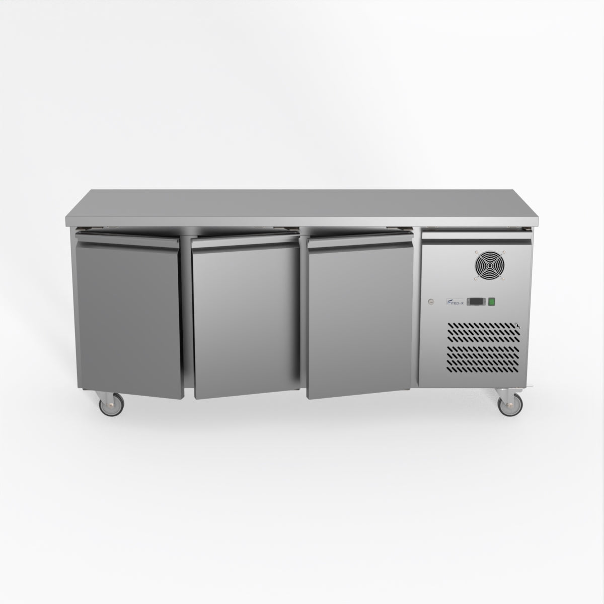 Thermaster Fed-X S/S Three Door Bench Freezer XUB6F18S3V