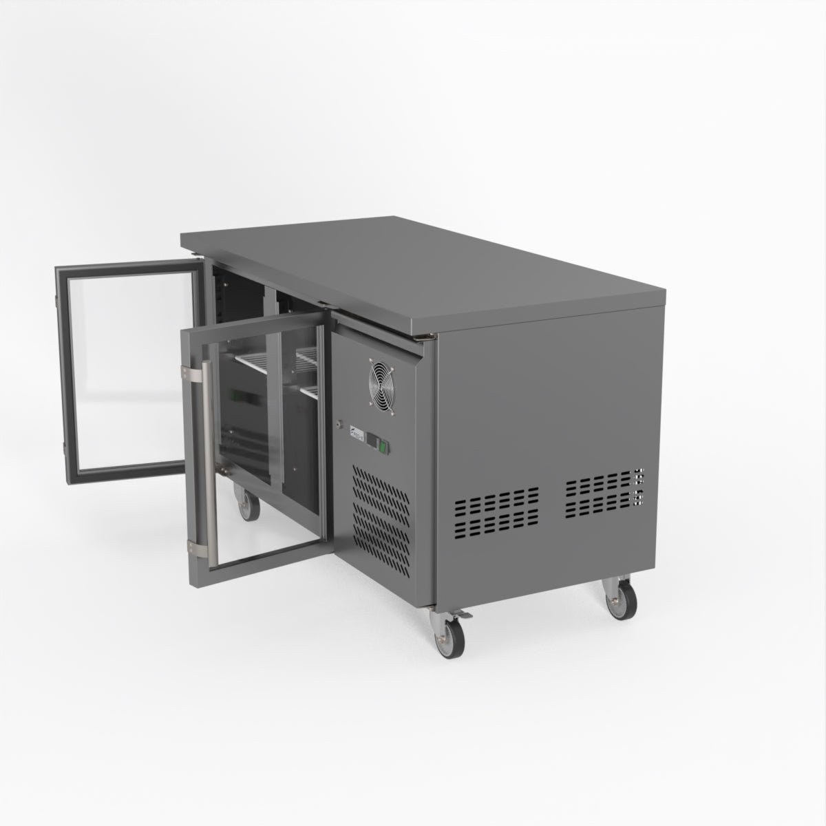 Thermaster Fed-X Two Glass Door Bench Fridge XUB7C13G2V