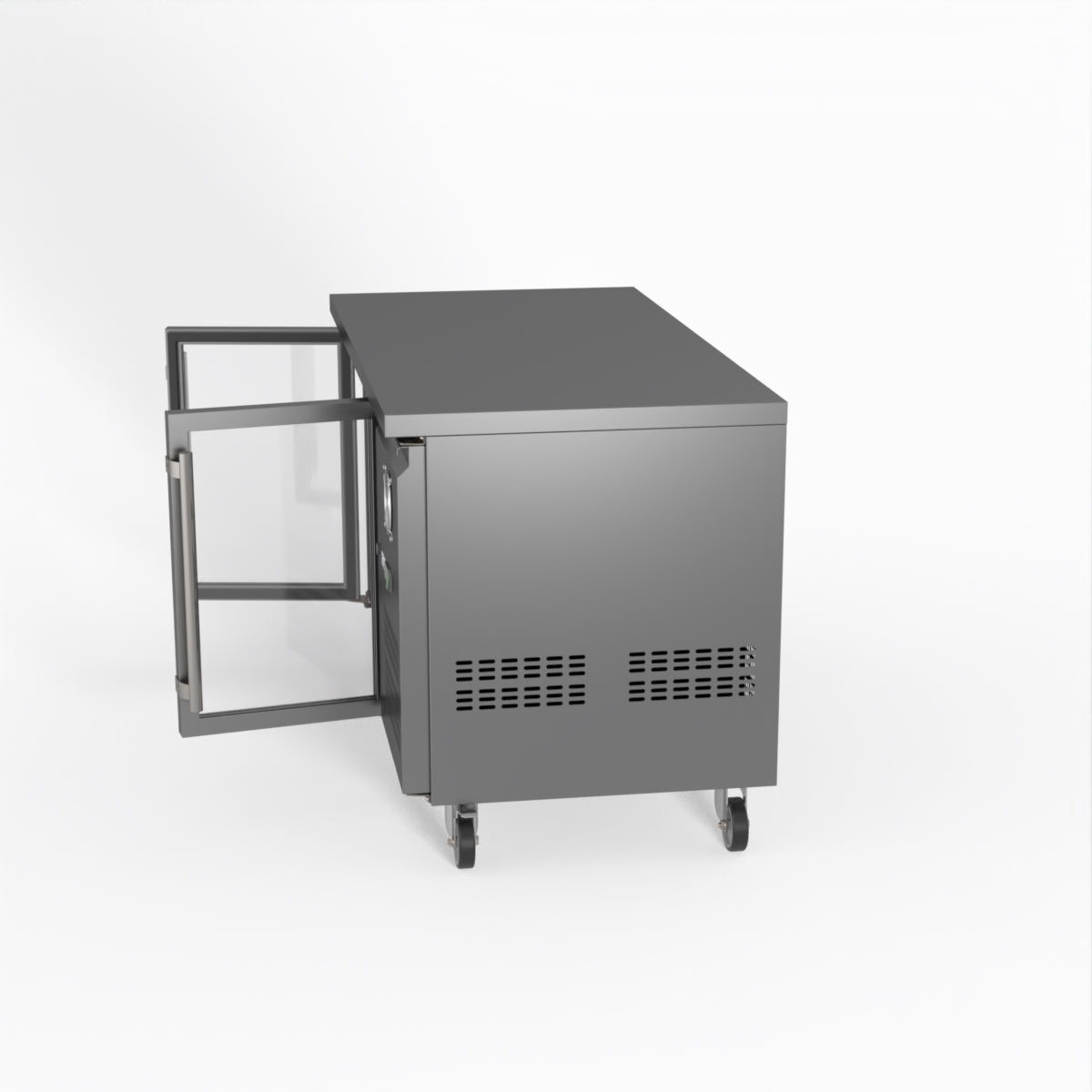 Thermaster Fed-X Two Glass Door Bench Fridge XUB7C13G2V