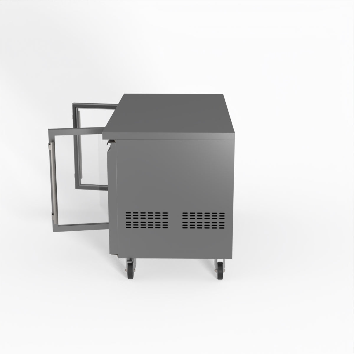 Thermaster Fed-X Two Glass Door Bench Fridge XUB7C13G2V