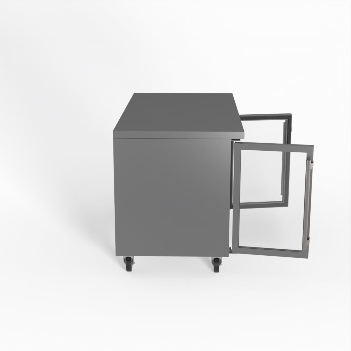 Thermaster Fed-X Two Glass Door Bench Fridge XUB7C13G2V