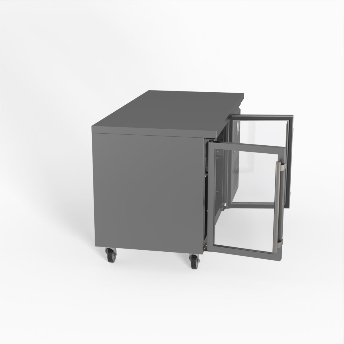 Thermaster Fed-X Two Glass Door Bench Fridge XUB7C13G2V