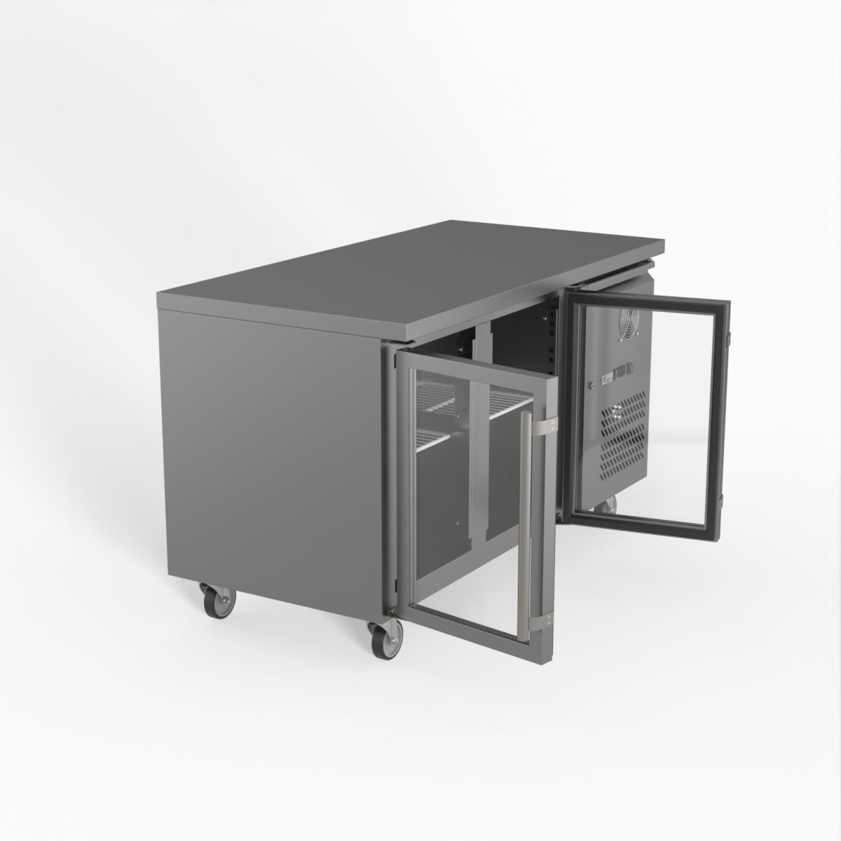 Thermaster Fed-X Two Glass Door Bench Fridge XUB7C13G2V