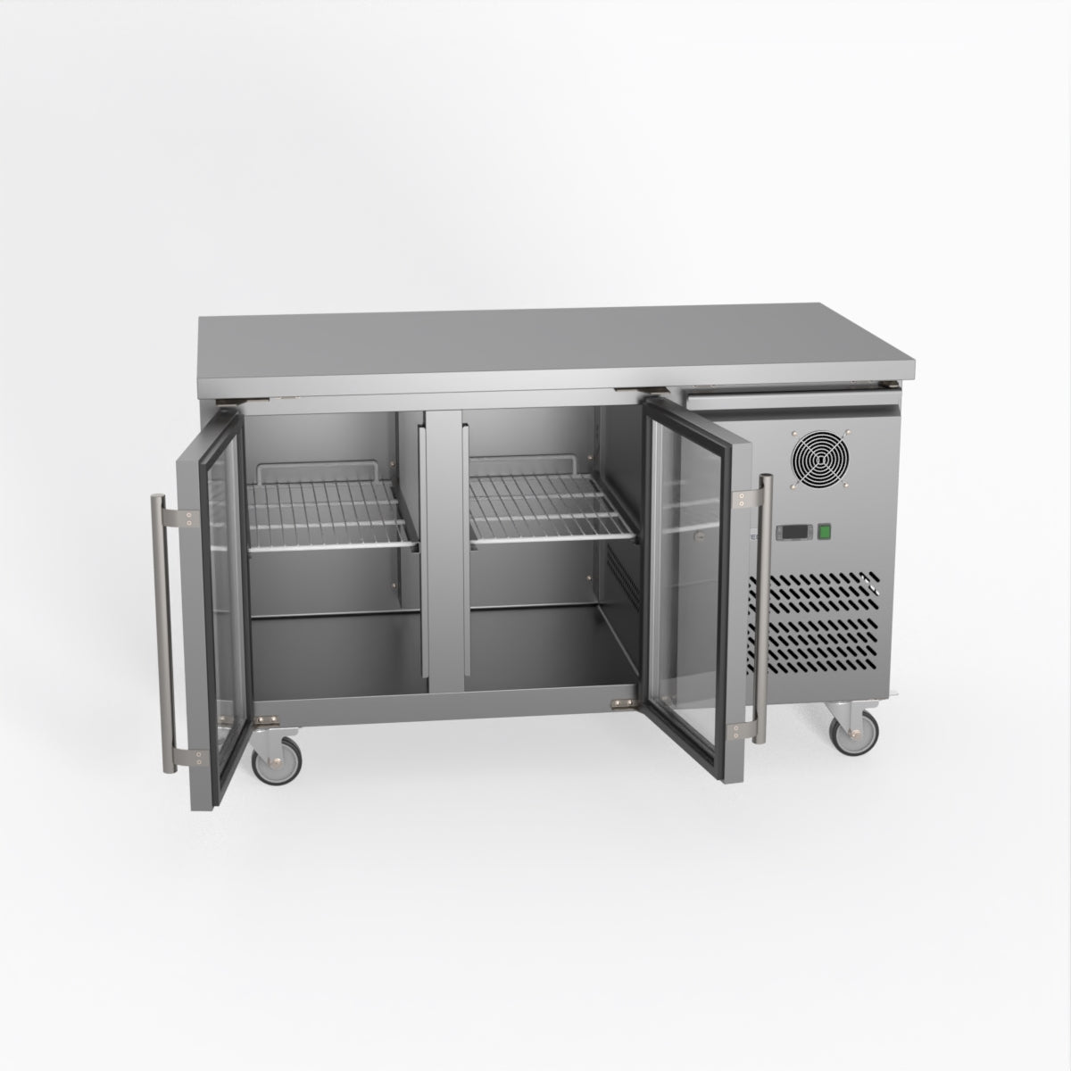 Thermaster Fed-X Two Glass Door Bench Fridge XUB7C13G2V