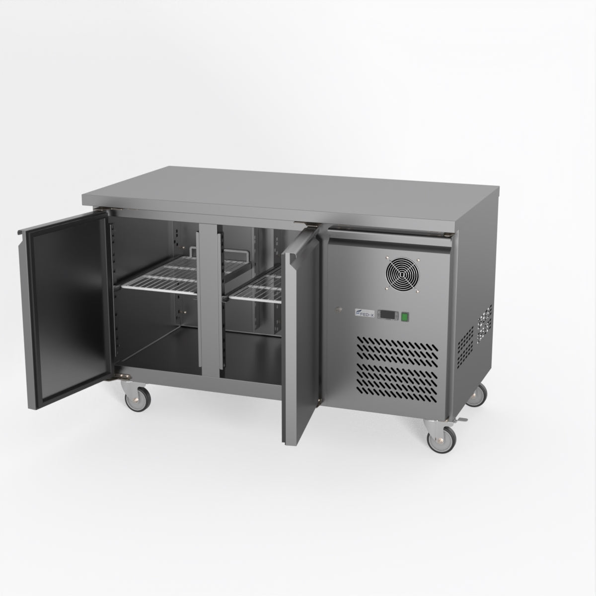 Thermaster Fed-X S/S Two Door Bench Freezer XUB7F13S2V