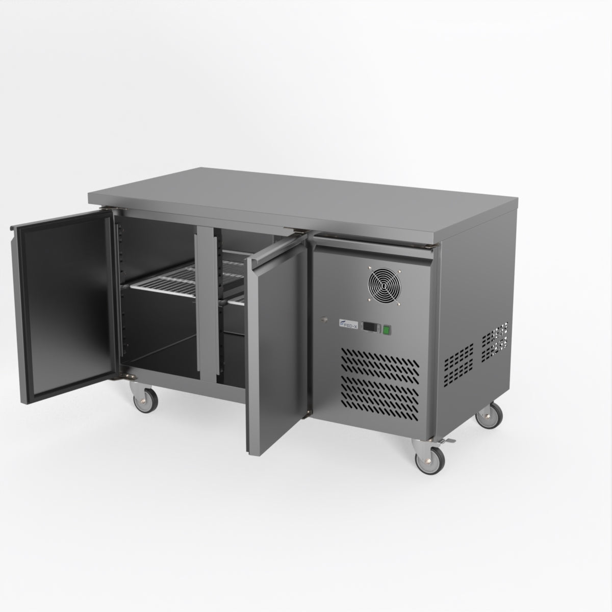 Thermaster Fed-X S/S Two Door Bench Freezer XUB7F13S2V