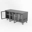 Thermaster Fed-X Three Glass Door Bench Fridge XUB7C18G3V