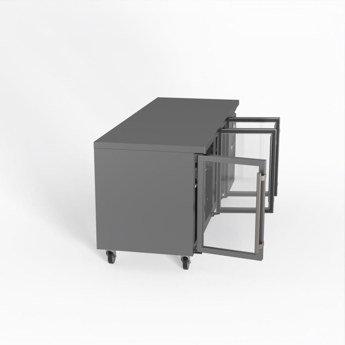 Thermaster Fed-X Three Glass Door Bench Fridge XUB7C18G3V