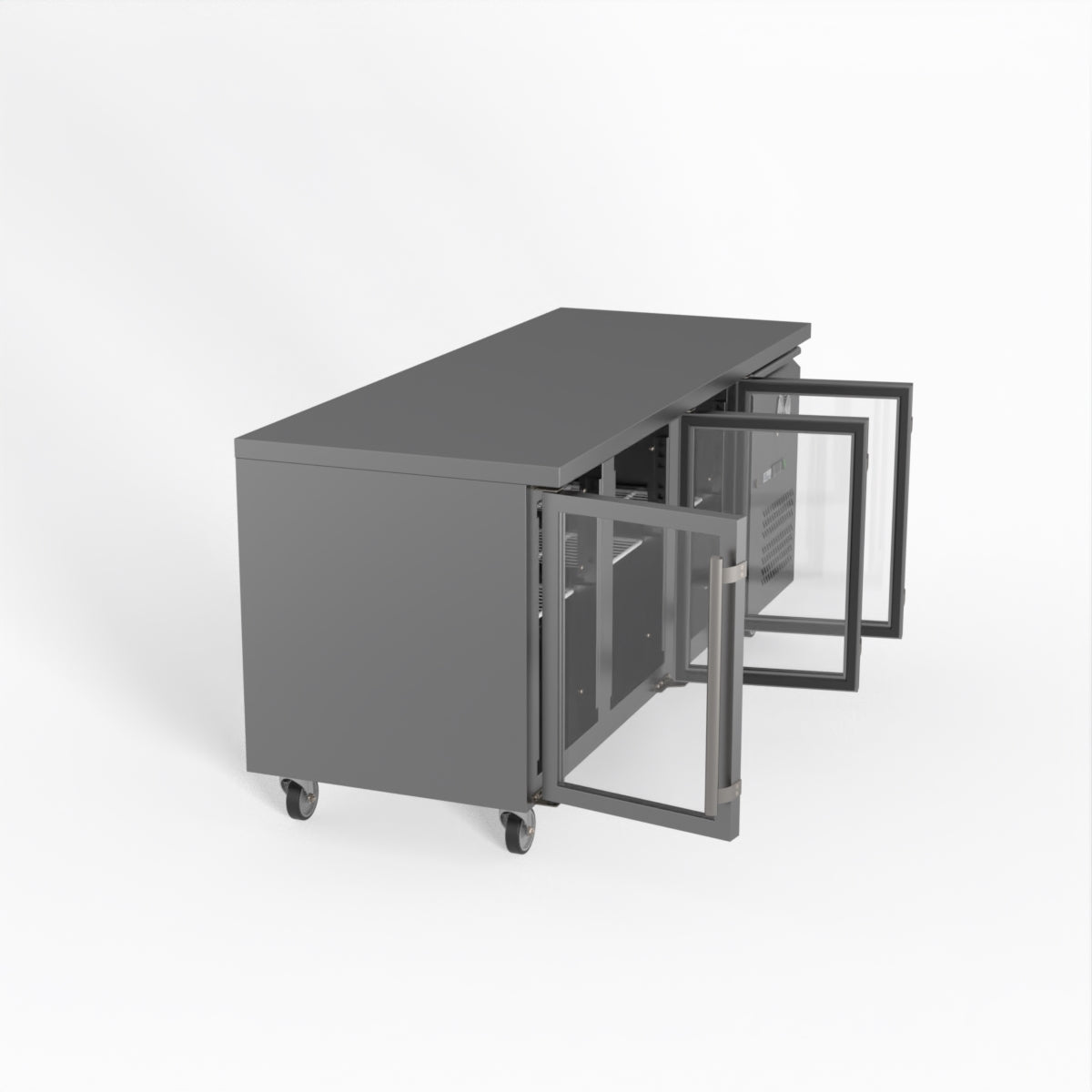 Thermaster Fed-X Three Glass Door Bench Fridge XUB7C18G3V