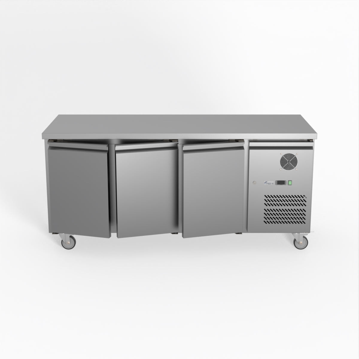 Thermaster Fed-X S/S Three Door Bench Fridge XUB7C18S3V