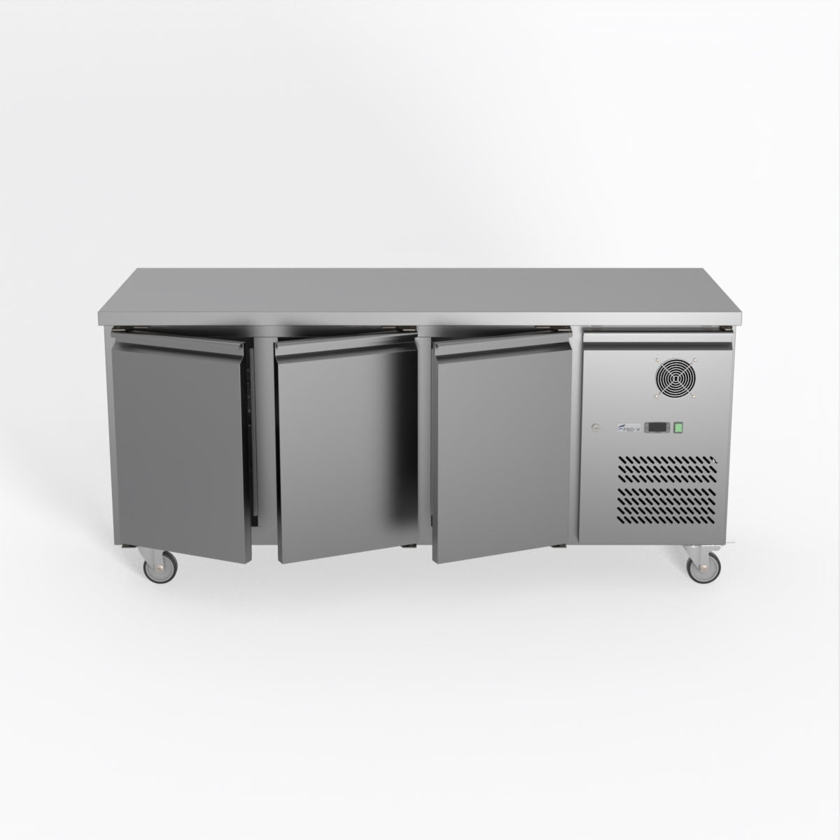 Thermaster Fed-X S/S Three Door Bench Fridge XUB7C18S3V