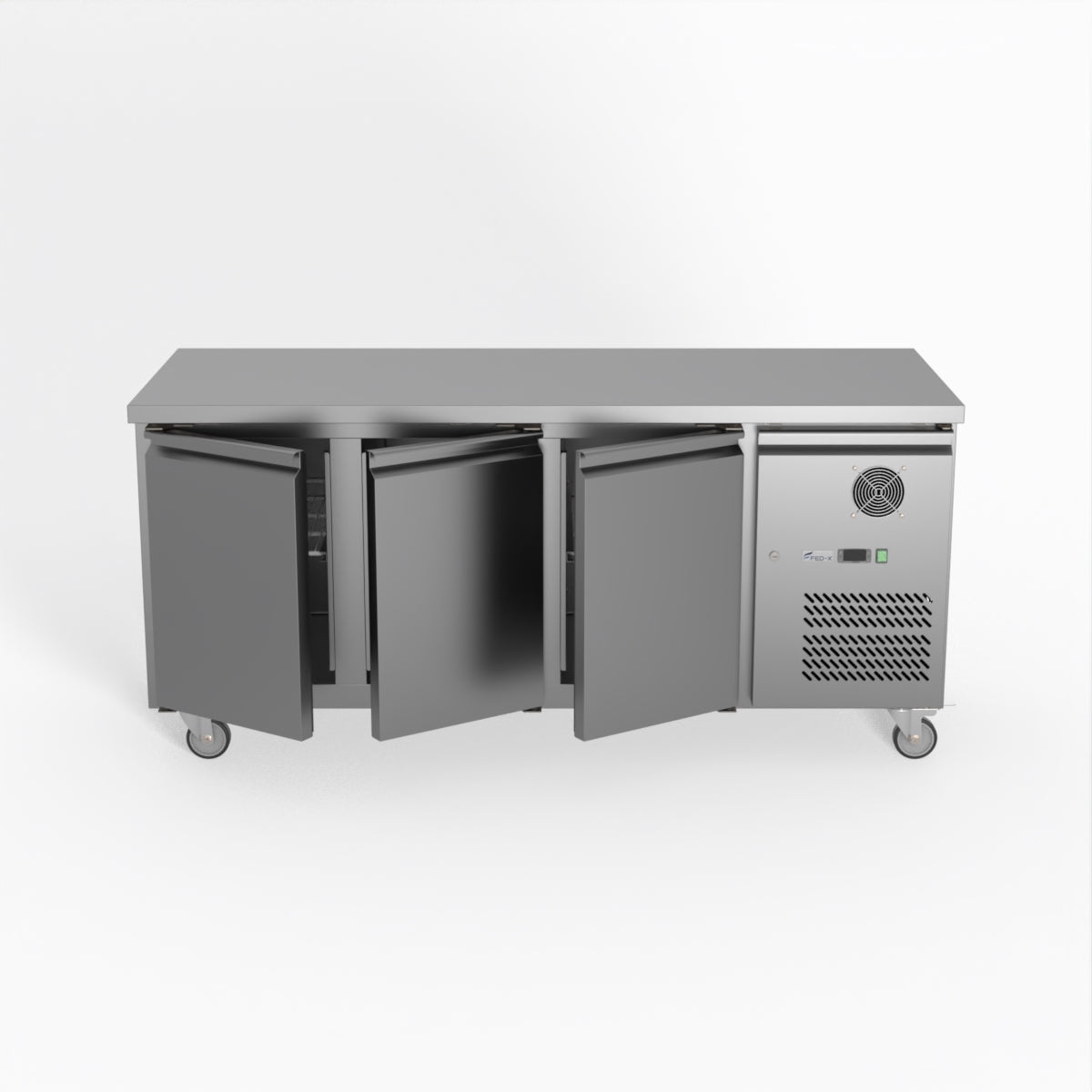 Thermaster Fed-X S/S Three Door Bench Freezer XUB7F18S3V