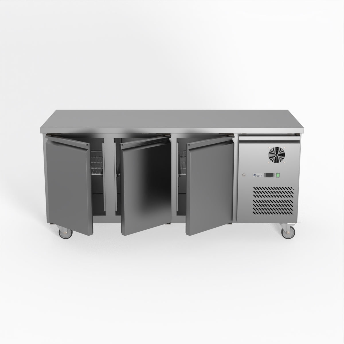 Thermaster Fed-X S/S Three Door Bench Freezer XUB7F18S3V