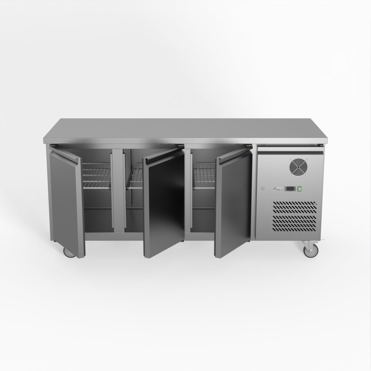 Thermaster Fed-X S/S Three Door Bench Fridge XUB7C18S3V