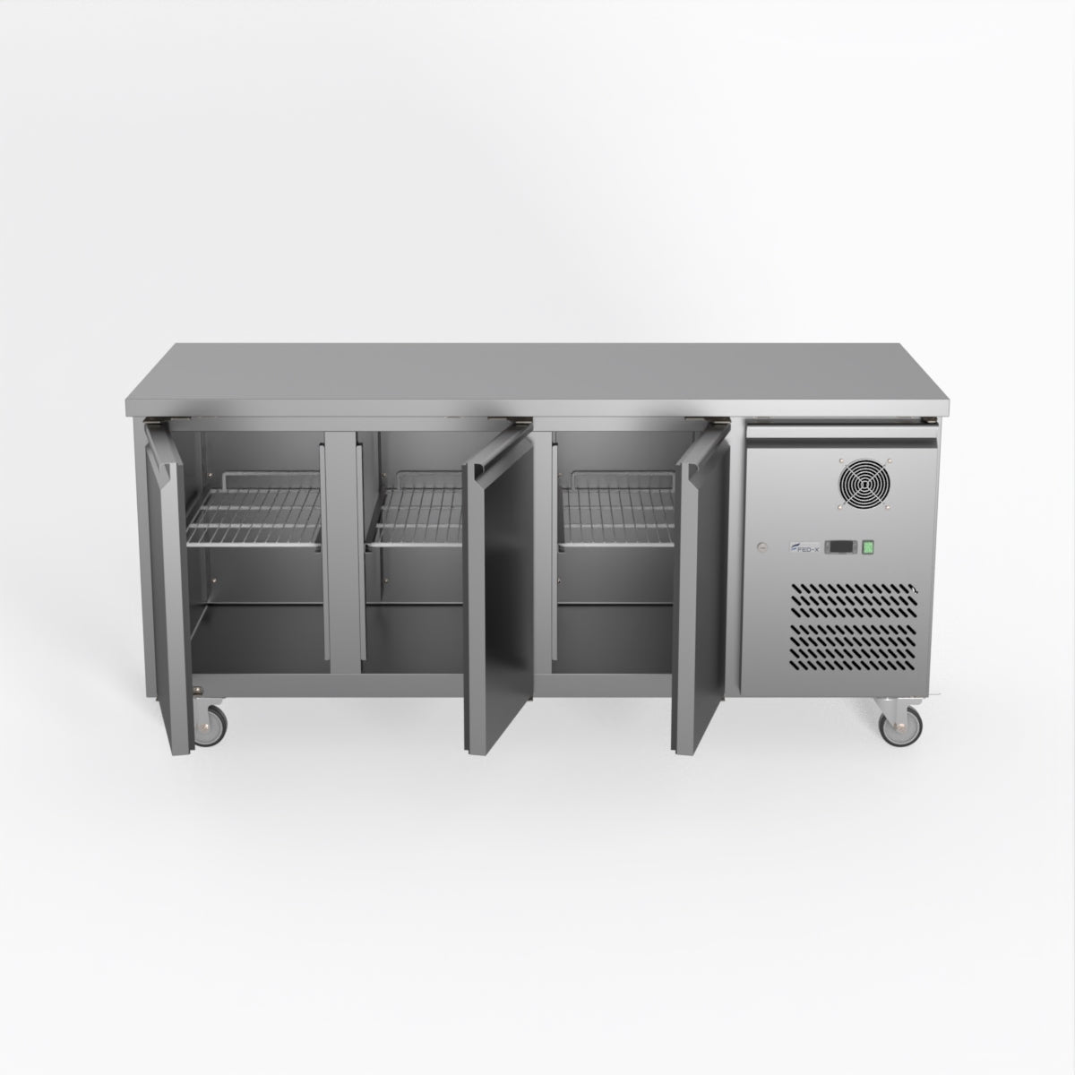 Thermaster Fed-X S/S Three Door Bench Freezer XUB7F18S3V