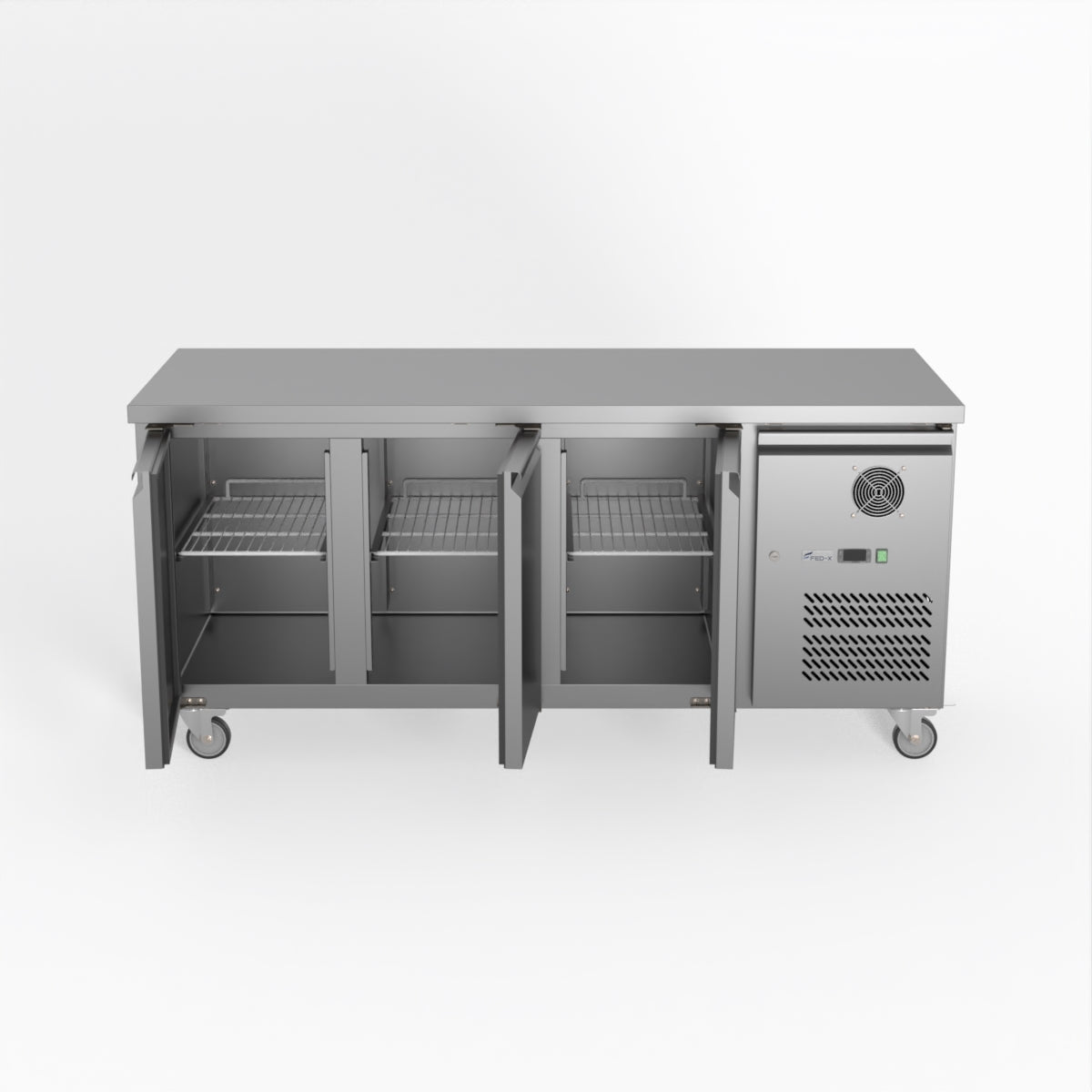 Thermaster Fed-X S/S Three Door Bench Freezer XUB7F18S3V