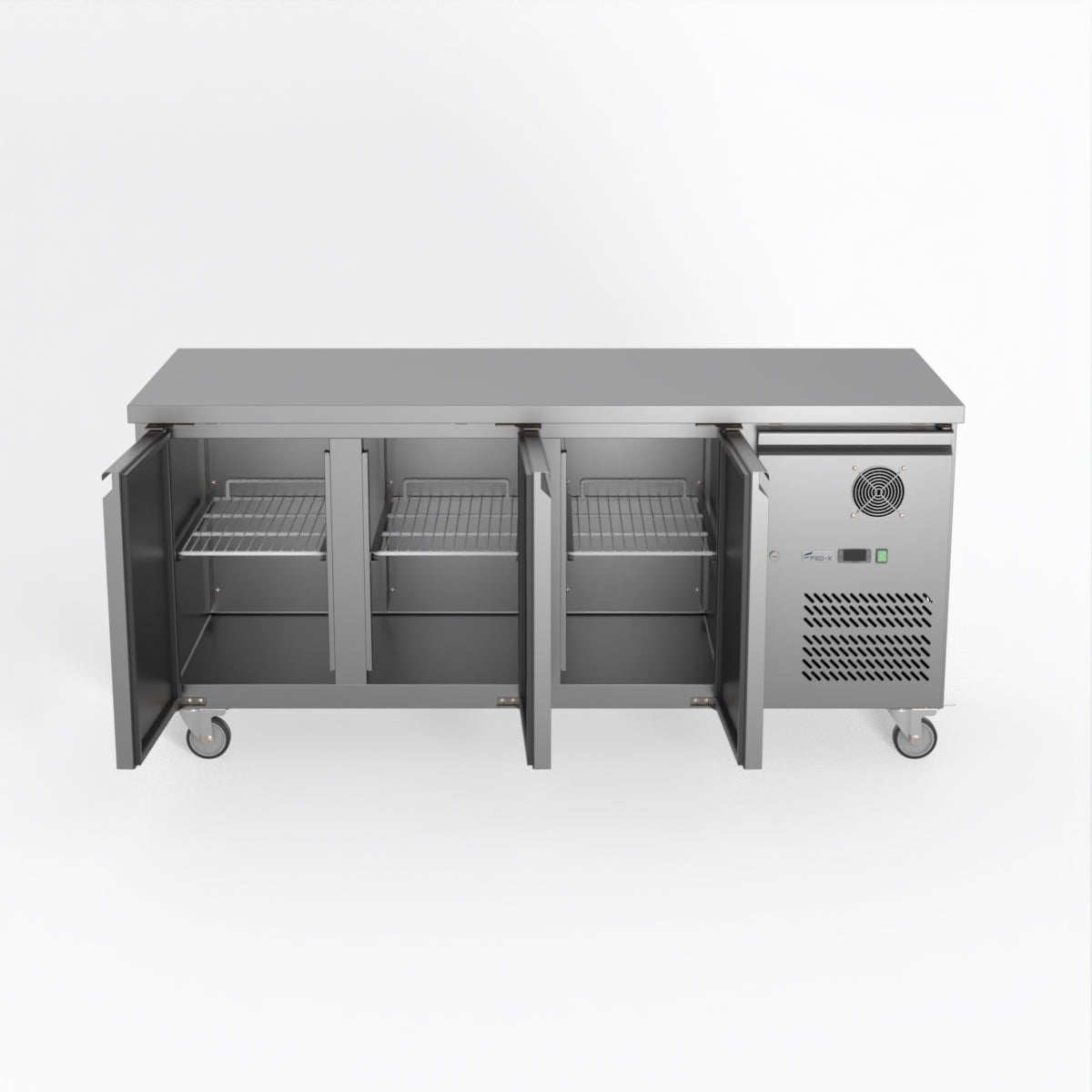 Thermaster Fed-X S/S Three Door Bench Fridge XUB7C18S3V