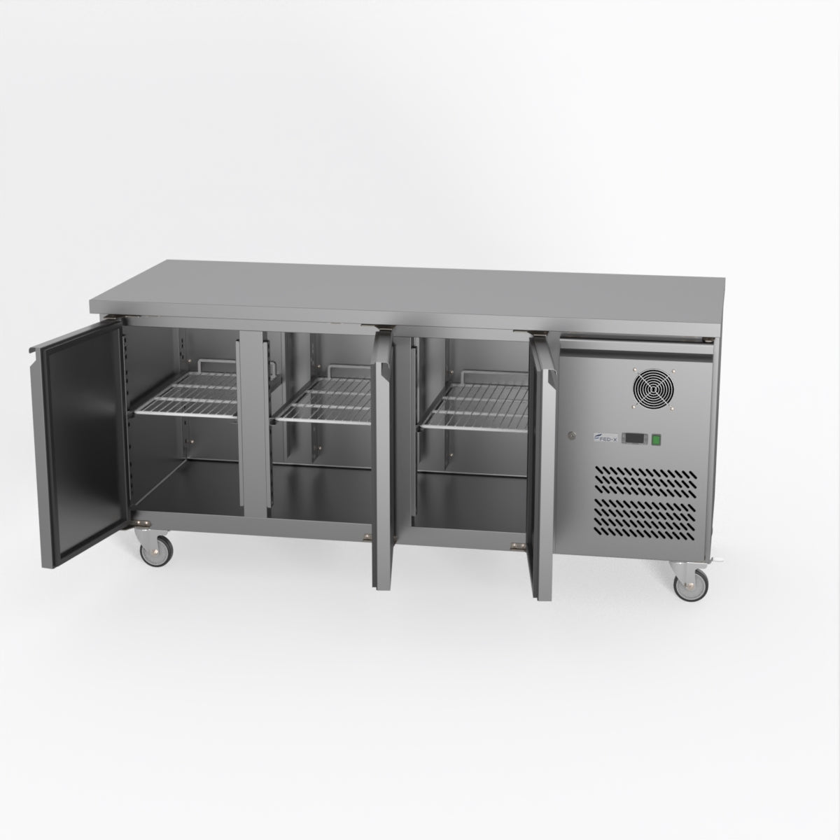 Thermaster Fed-X S/S Three Door Bench Fridge XUB7C18S3V