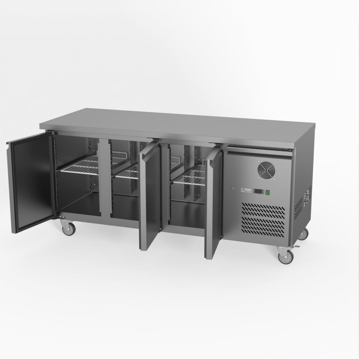 Thermaster Fed-X S/S Three Door Bench Fridge XUB7C18S3V