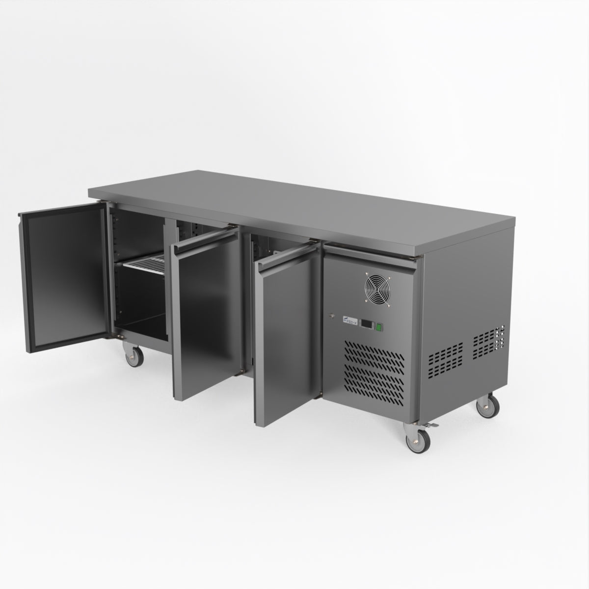 Thermaster Fed-X S/S Three Door Bench Fridge XUB7C18S3V