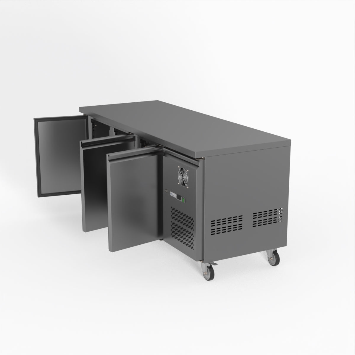 Thermaster Fed-X S/S Three Door Bench Freezer XUB7F18S3V