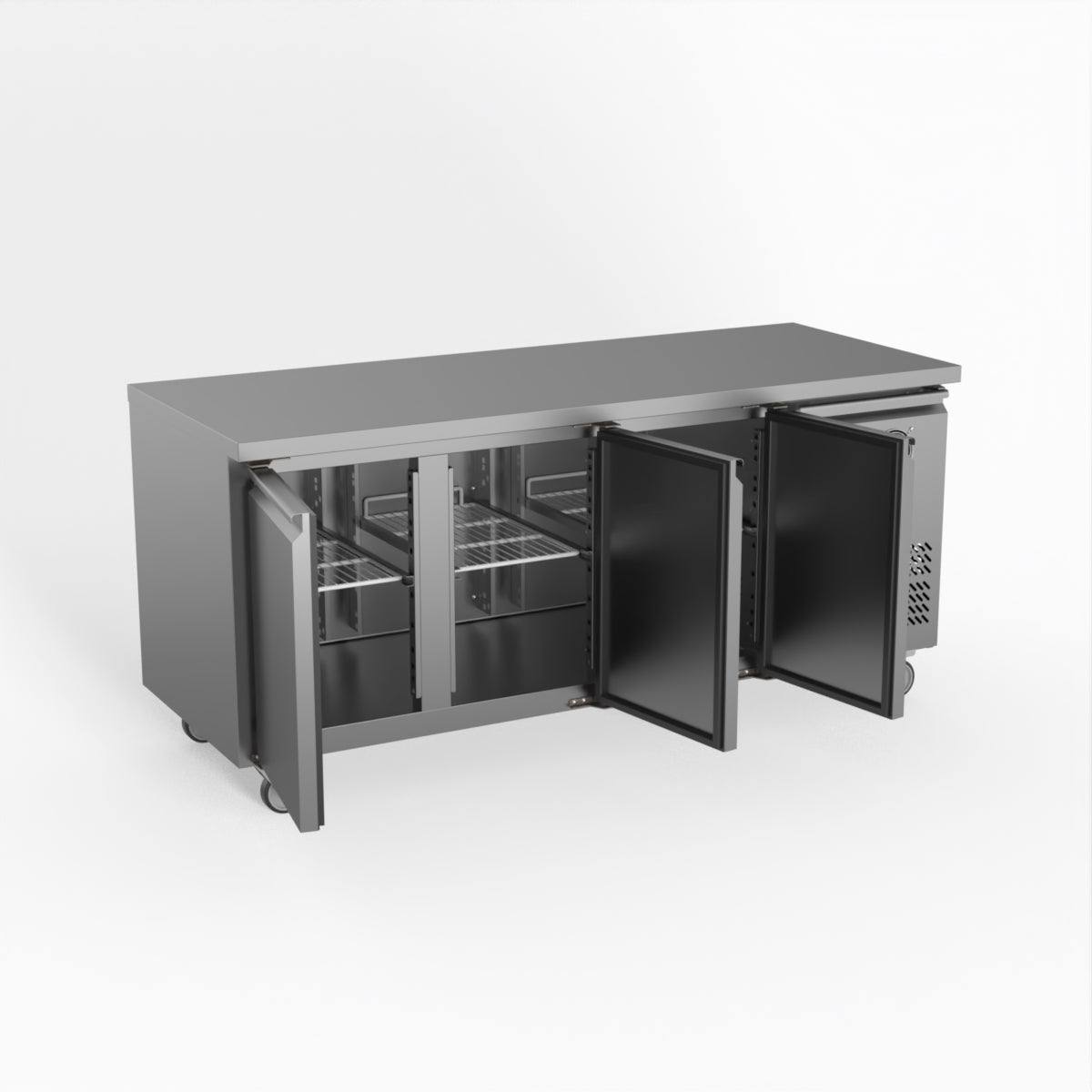 Thermaster Fed-X S/S Three Door Bench Fridge XUB7C18S3V