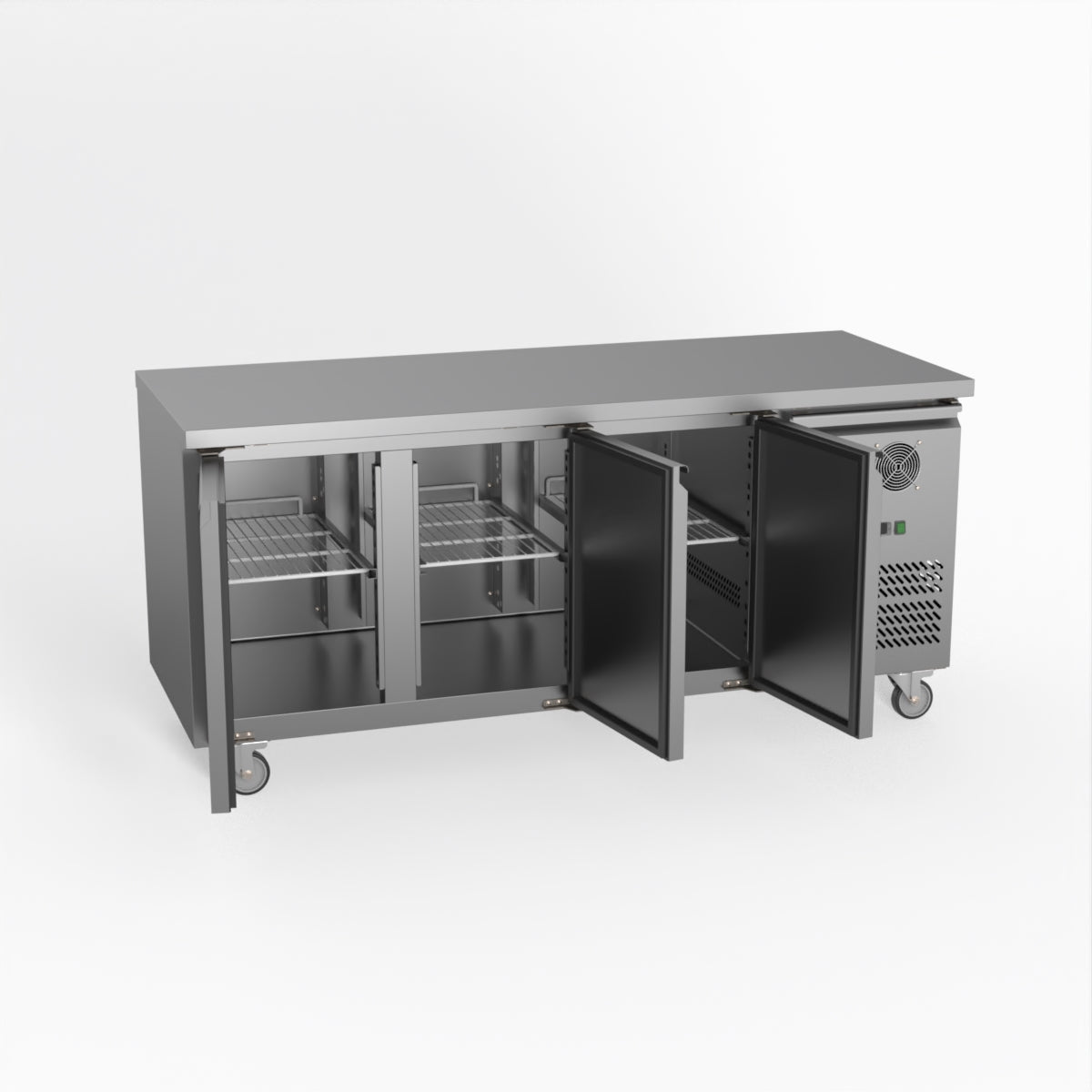 Thermaster Fed-X S/S Three Door Bench Freezer XUB7F18S3V