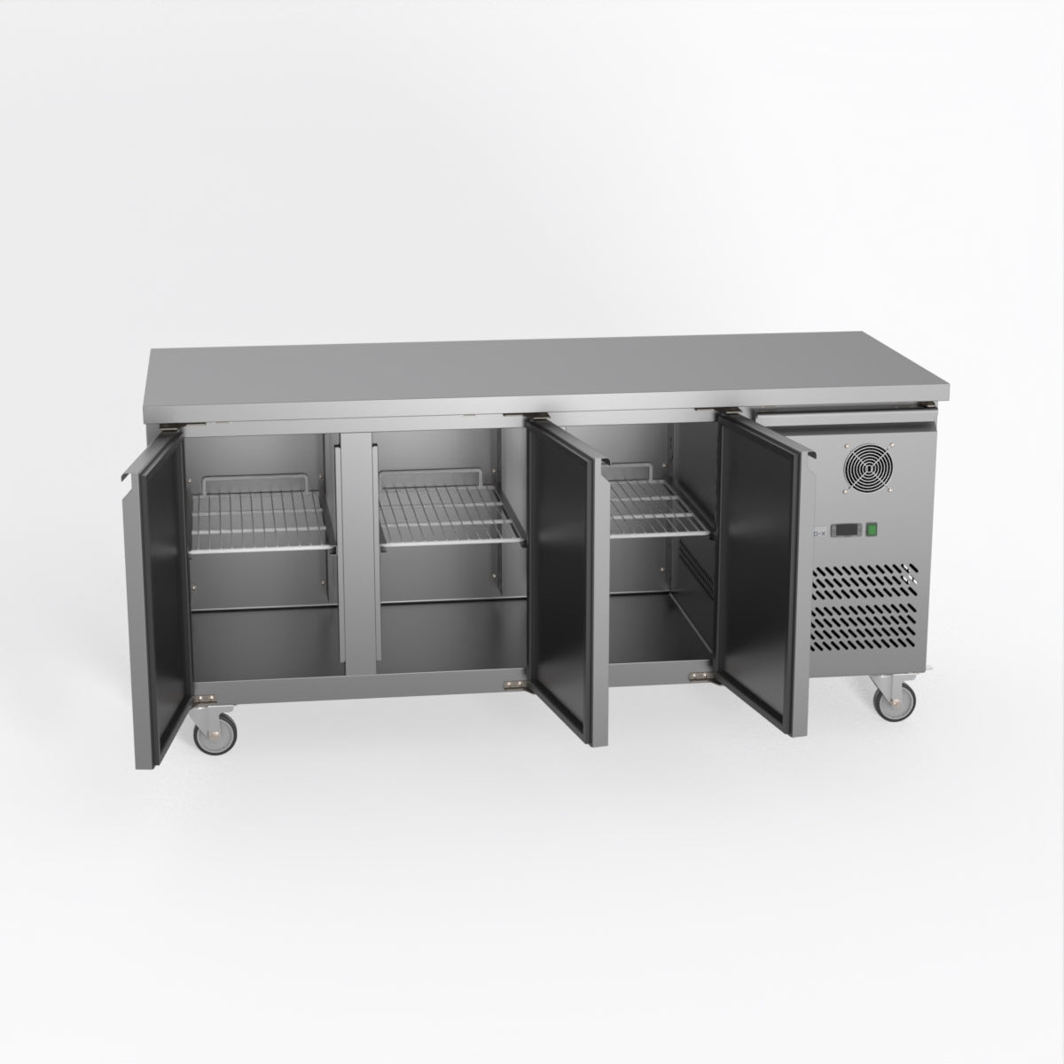 Thermaster Fed-X S/S Three Door Bench Fridge XUB7C18S3V